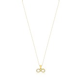 Lantisor aur 14K cu infinit și inimioara 45 cm DiAmanti KP0360PG14K-BO15NG14K_45cm-AS